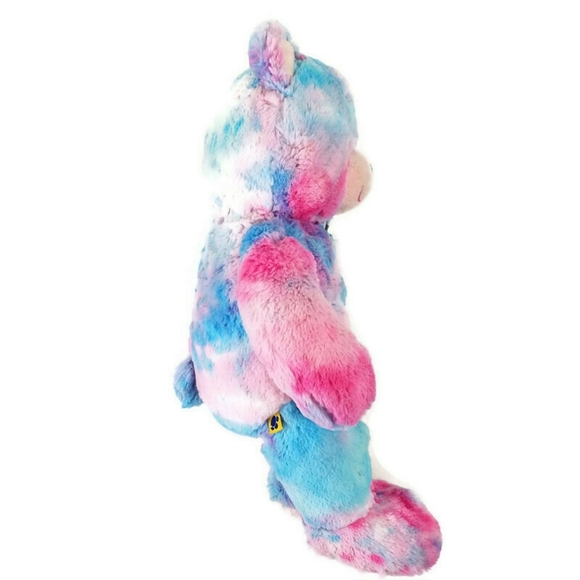 Build-A-Bear Baskin Robbins Ice Cream Cone Bear Plush Pink Blue Tie Dye 16 Inch - Picture 4 of 12